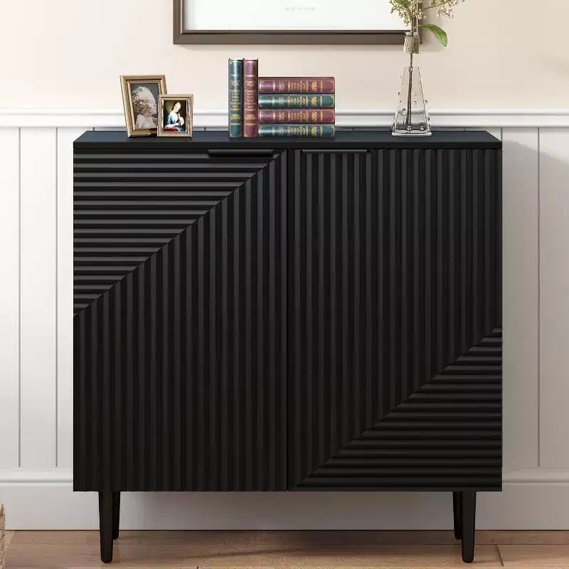 Modern 2 Door Storage Cabinet with Adjustable Shelves