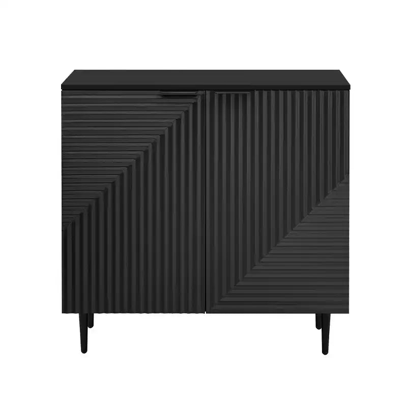 GDFStudio Alisha Modern 2 Door Storage Cabinet with Adjustable Shelves