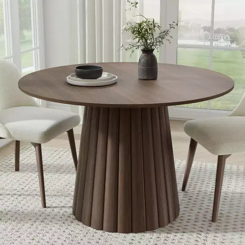 46" Round Solid Wood Dining Table
