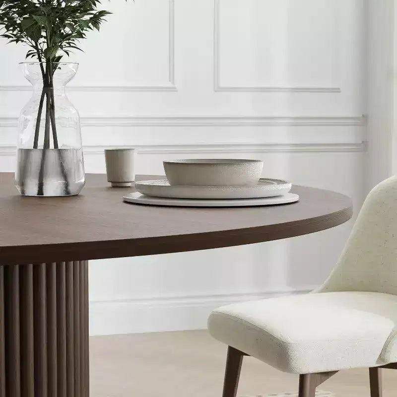 46" Round Solid Wood Dining Table