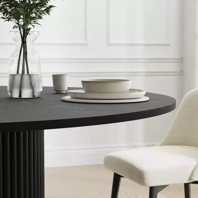 46" Round Solid Wood Dining Table