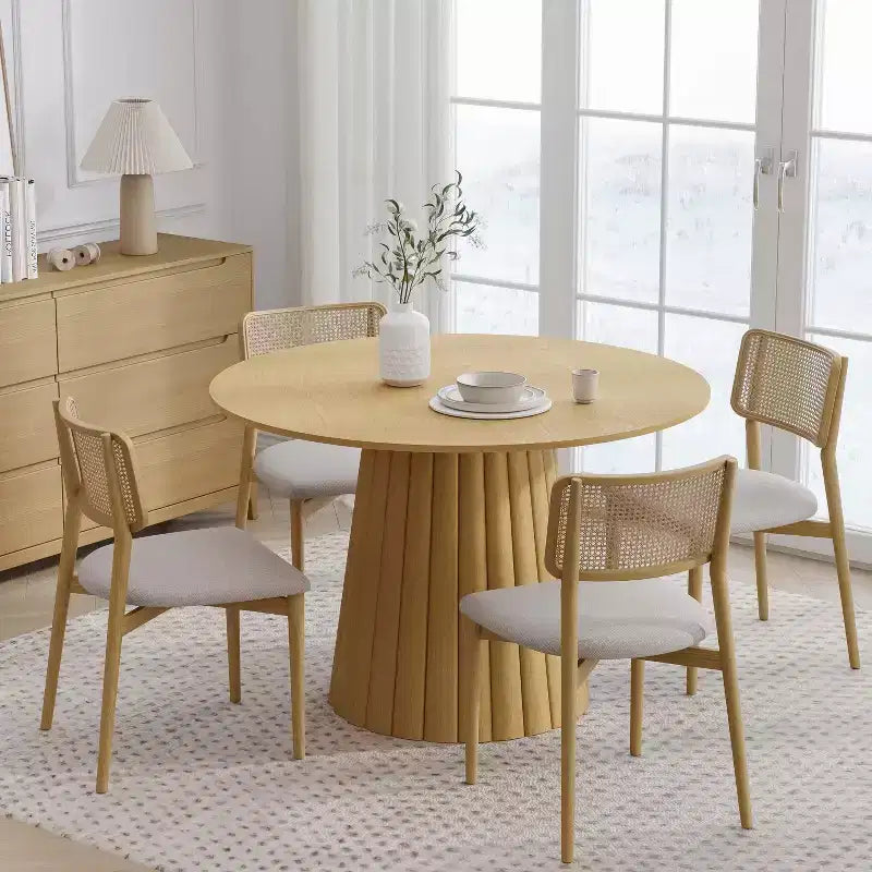 46" Round Solid Wood Dining Table