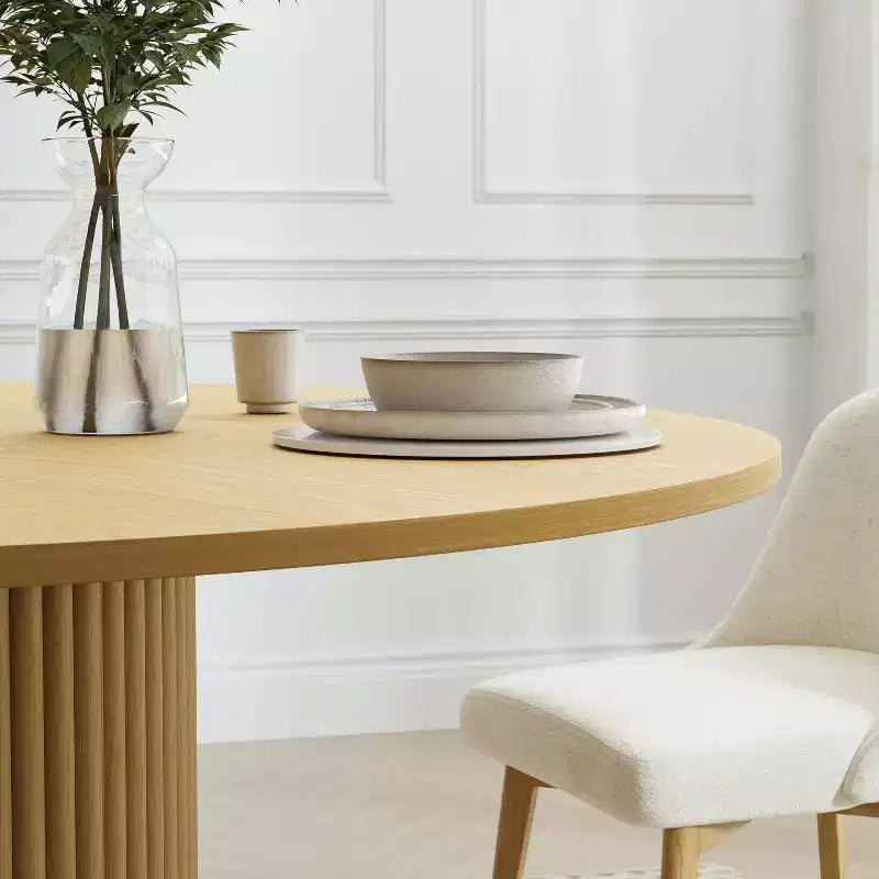 46" Round Solid Wood Dining Table
