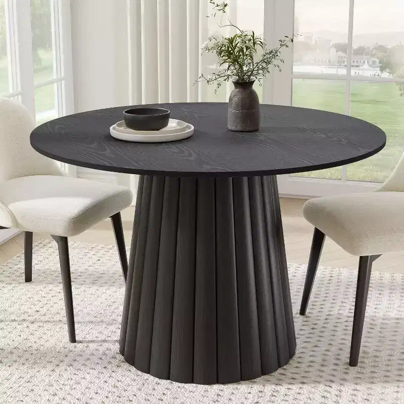 PexFix 46 Round Solid Wood Dining Table Kitchen Tables