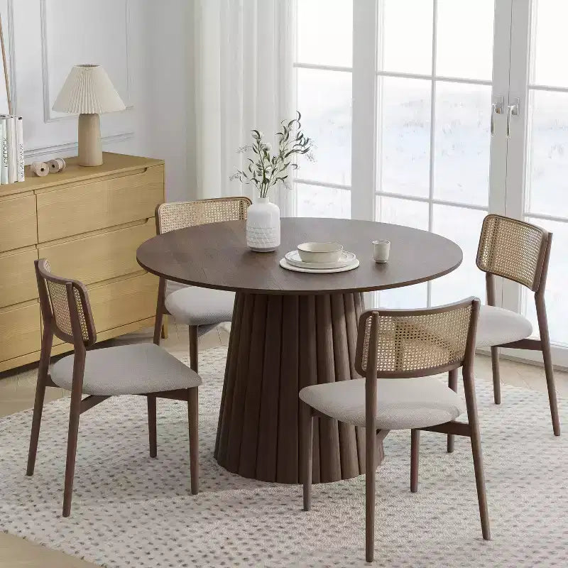 46" Round Solid Wood Dining Table