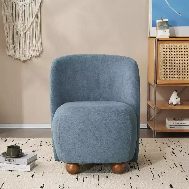 Modern Low-Back Armless Accent Chair, White