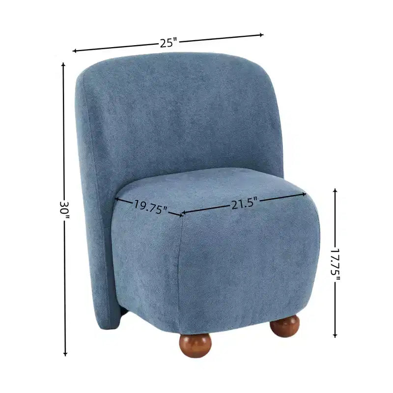 Modern Low-Back Armless Accent Chair, White