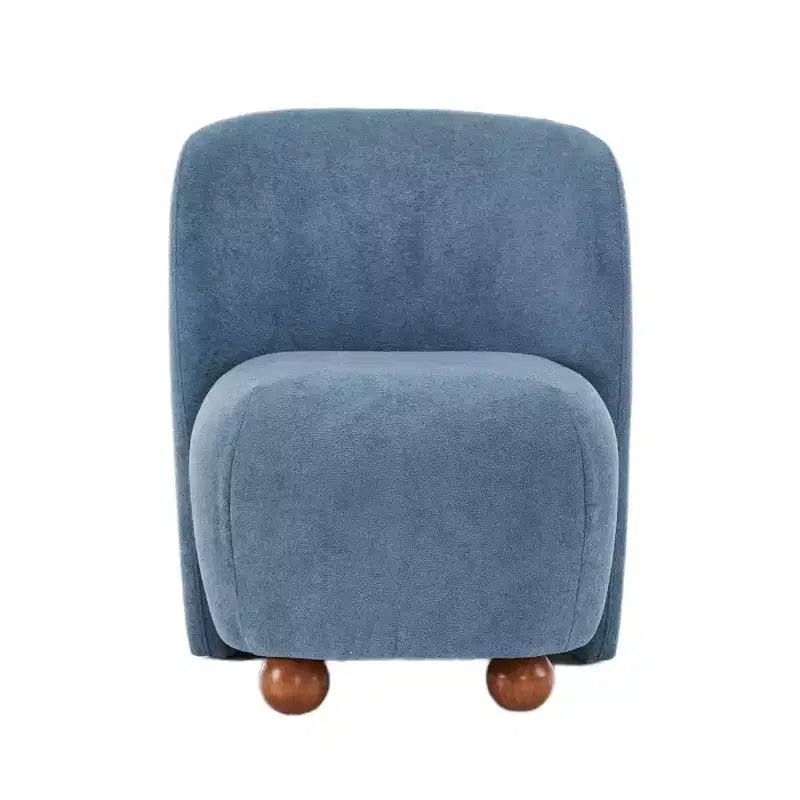 Modern Low-Back Armless Accent Chair, White