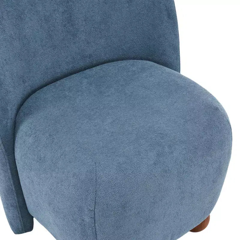 Modern Low-Back Armless Accent Chair, White