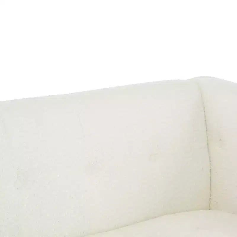 Contemporary 89.75" Fabric/Boucle Tufted 3-Seater Sofa