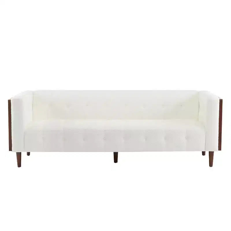 GDFStudio Croton Contemporary 89.75 Fabric/Boucle Tufted 3 Seater Sofa