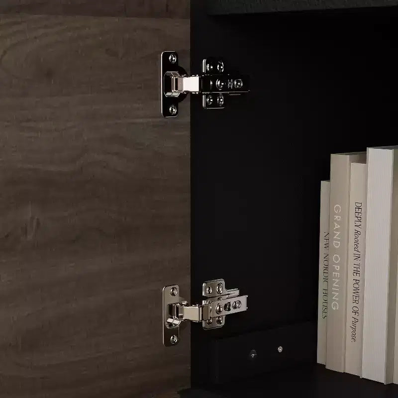 Vertical Storage Cabinet with Double-Door Design