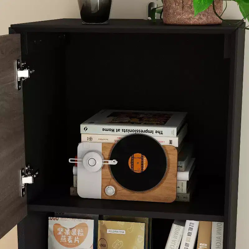Vertical Storage Cabinet with Double-Door Design