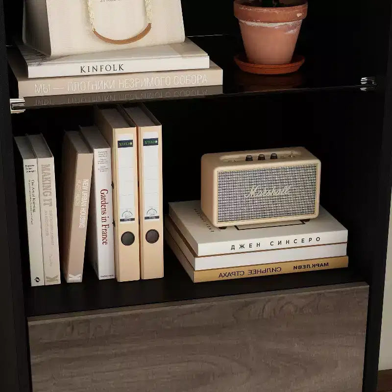 Vertical Storage Cabinet with Double-Door Design