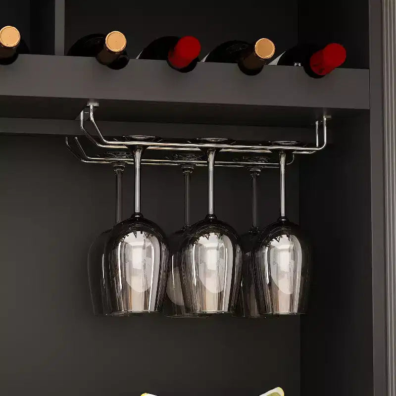 Wooden Pantry Cabinet with 3 Drawers, 13 Shelves, Cup and Bottle Holders