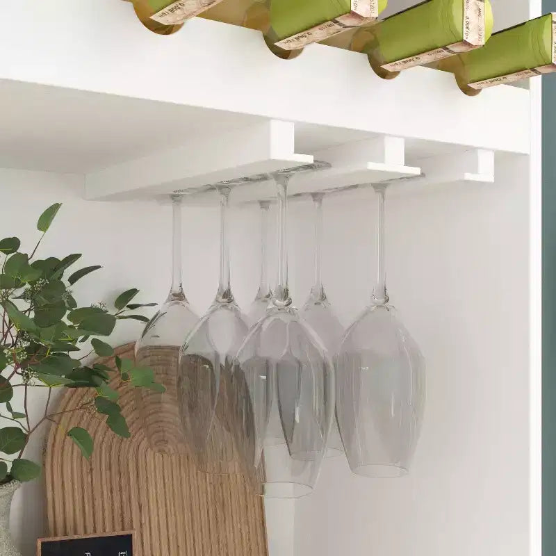 Wooden Pantry Cabinet with 3 Drawers, 13 Shelves, Cup and Bottle Holders