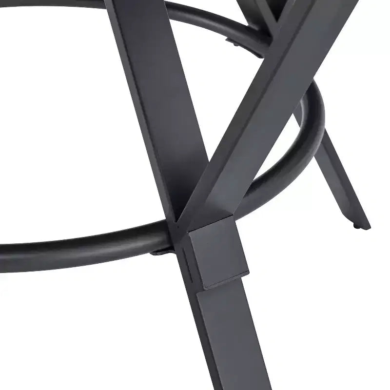 Modern Round Wood Dining Table, Light Brown/Black