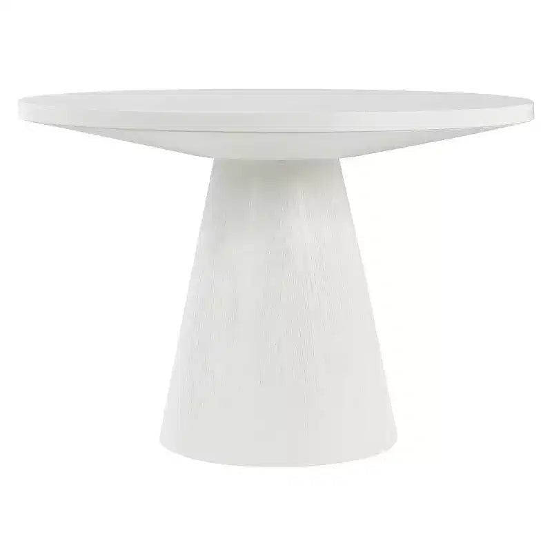 Retro Wood Top Frustum Pedestal Dining Table