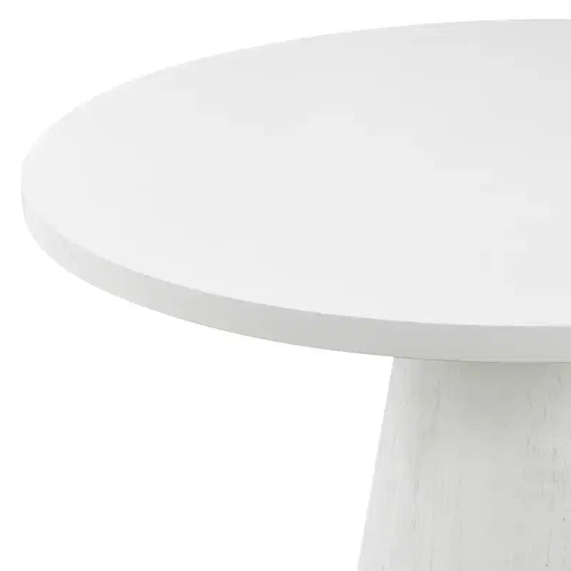 Retro Wood Top Frustum Pedestal Dining Table