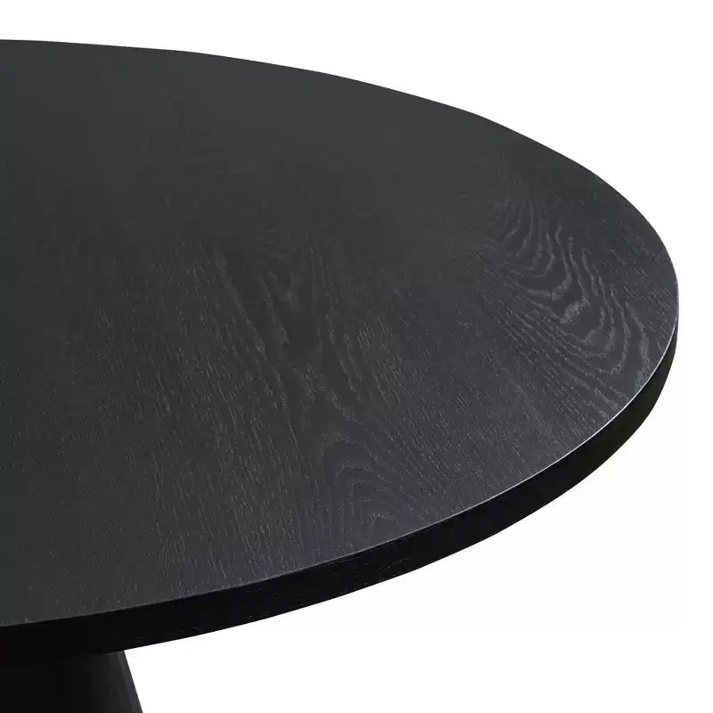 Retro Wood Top Frustum Pedestal Dining Table