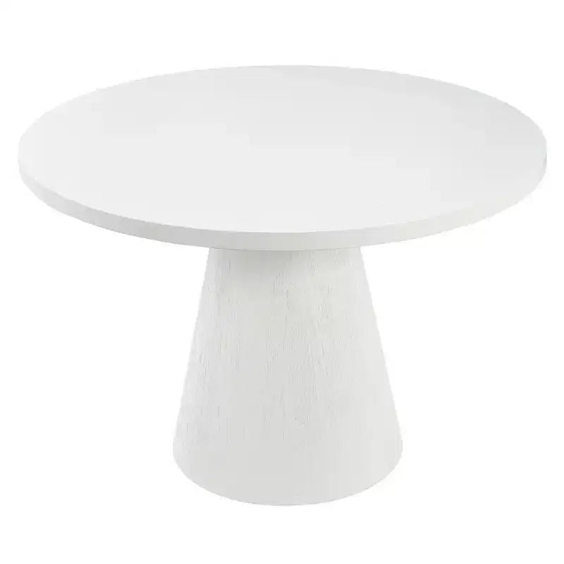 Retro Wood Top Frustum Pedestal Dining Table