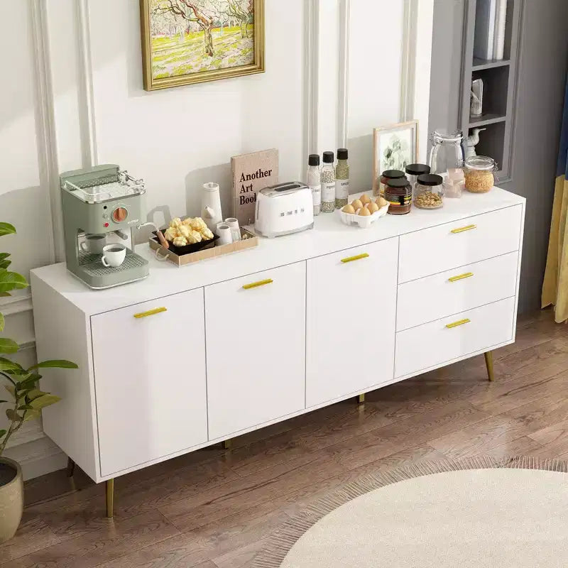 Modern White Dresser with Drawers