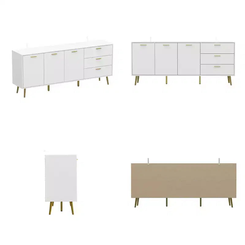 Modern White Dresser with Drawers