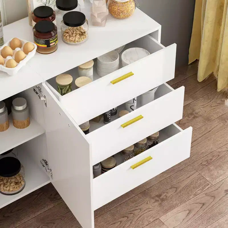 Modern White Dresser with Drawers