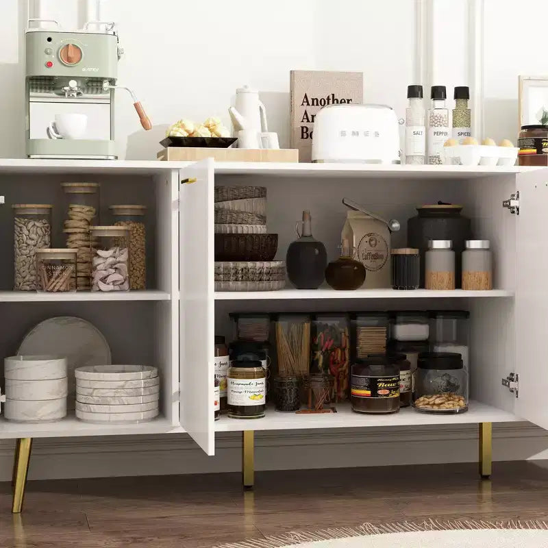Modern White Dresser with Drawers