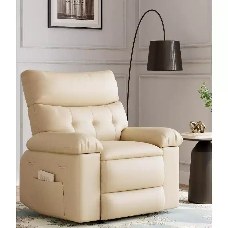 22'' oversized Recliner Chairs with Heat and Massage - 360 Swivel - Manual Rocking Chair with Remote Control for Living Rooms, Bedrooms