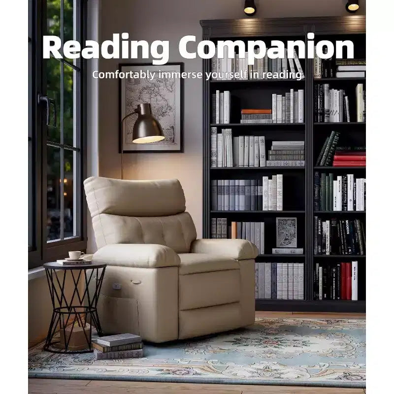 Oversized Recliner Chair with Heat and Massage - 360 Swivel Manual Rocking Chair with Remote Control