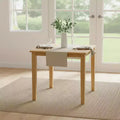 Kings Brand Furniture - Kurmer Square Solid Wood Dining Room Kitchen Table, Natural Oak