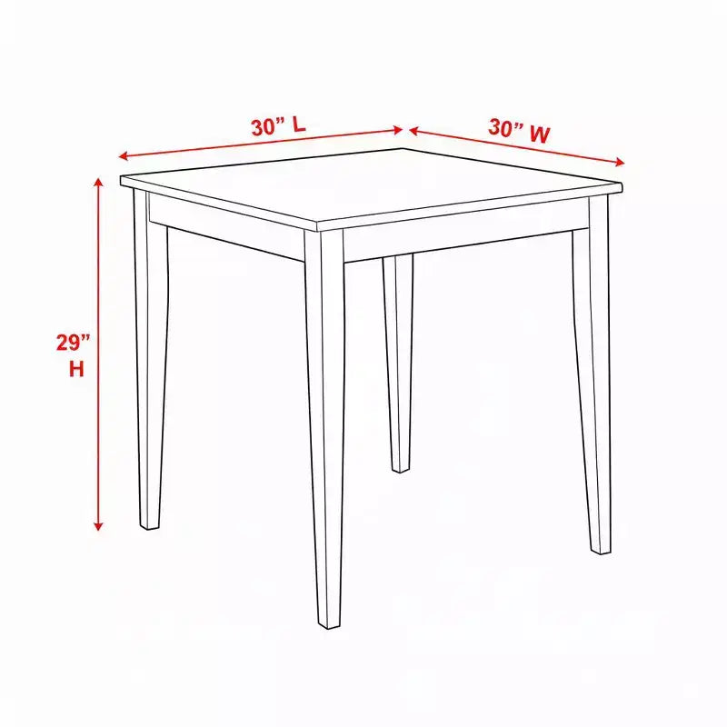 Square Solid Wood Dining Room Kitchen Table, Natural Oak