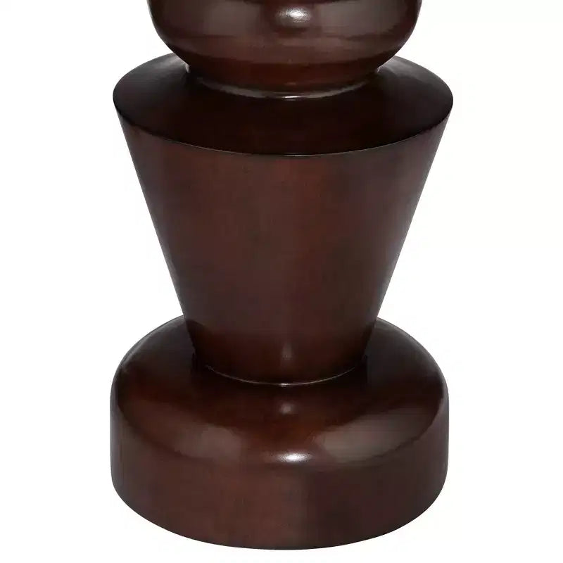 30" Round Oak Veneer Pedestal Table
