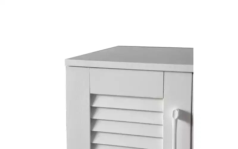 47-inch Multi-Function Adjustable Shelf Shoe Cabinet with Storage Compartment and Padded Shoe Bench, White