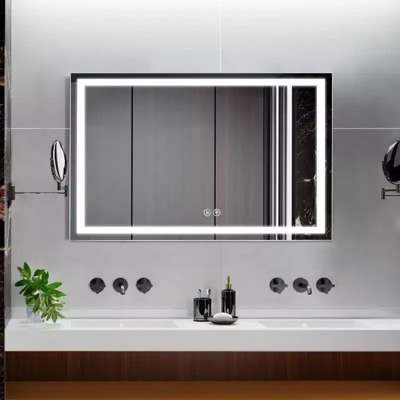 Vanity Mirror with Front and Backlight,Large Dimmable Wall Mirrors with Anti-Fog,Shatter-Proof, Memory,3 Colors for Bedroom,Bathroom