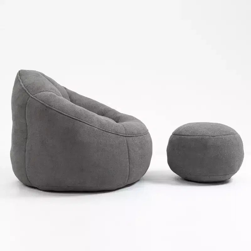 Bean Bag Sofa Chair with High Pressure Foam and Footrest