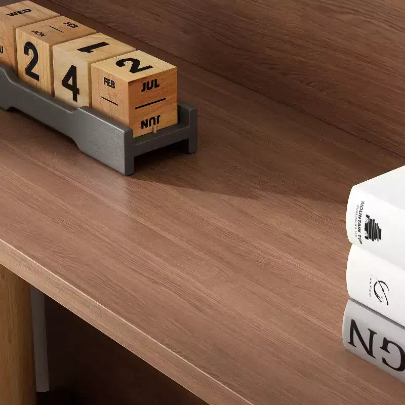 Modern Wooden 4-Tier Retractable and Rotatable Corner Book Shelf