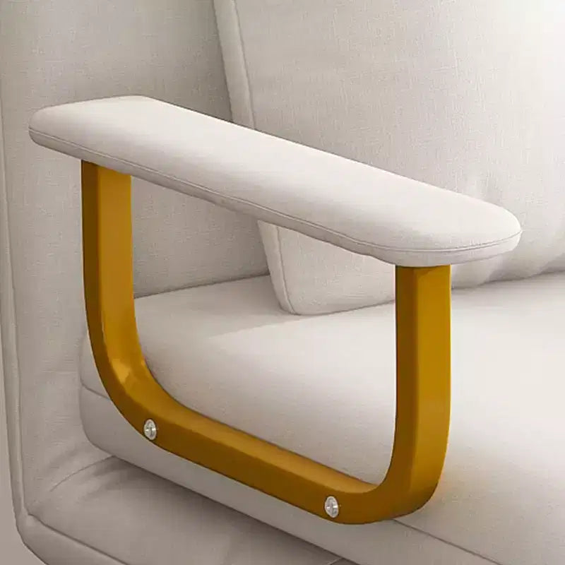 Folding Sofa Bed 3-in-1 Convertible Chair - 5-Position Adjustable Backrest with Pillow, Space-Saving Sleeper for Living Room, Bedroom & Office (White)
