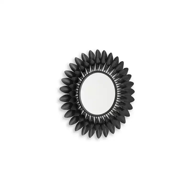 Wall Accent Mirror with Contemporary Petal Style Frame