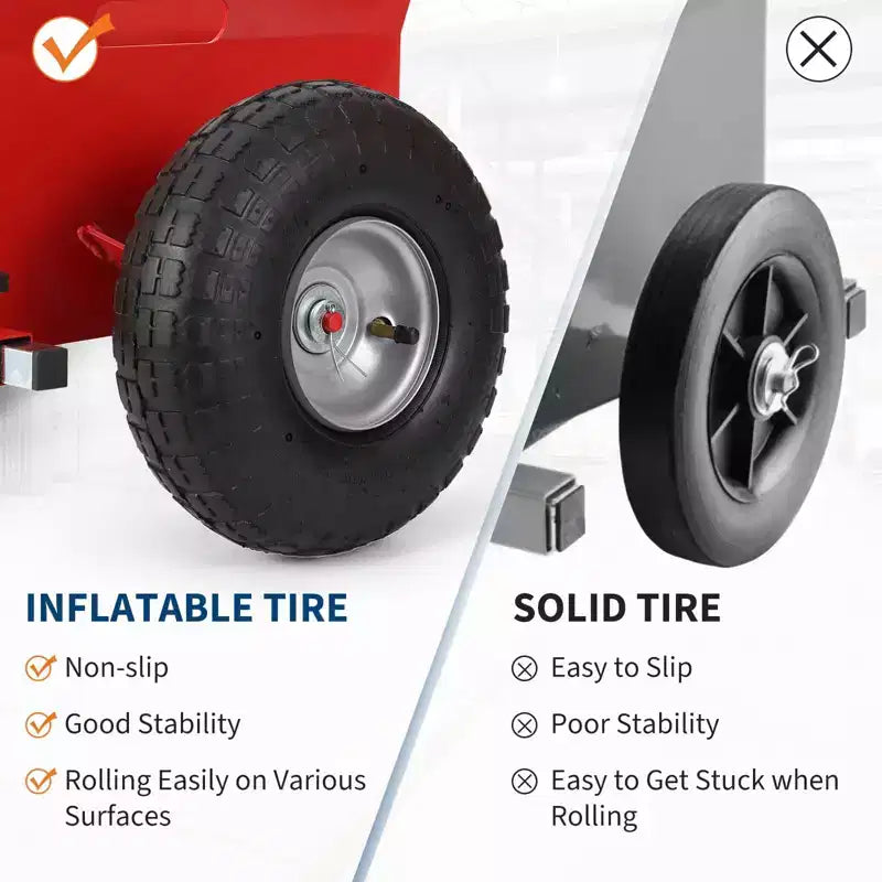 Panel Dolly 600 LBS Capacity with Adjustable Clamp, 10-Inch Inflatable Tires, All-Terrain Mover