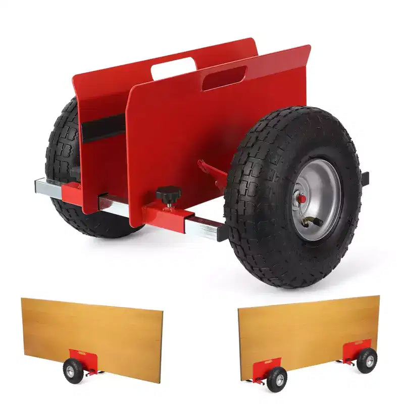 Panel Dolly 600 LBS Capacity with Adjustable Clamp, 10-Inch Inflatable Tires, All-Terrain Mover
