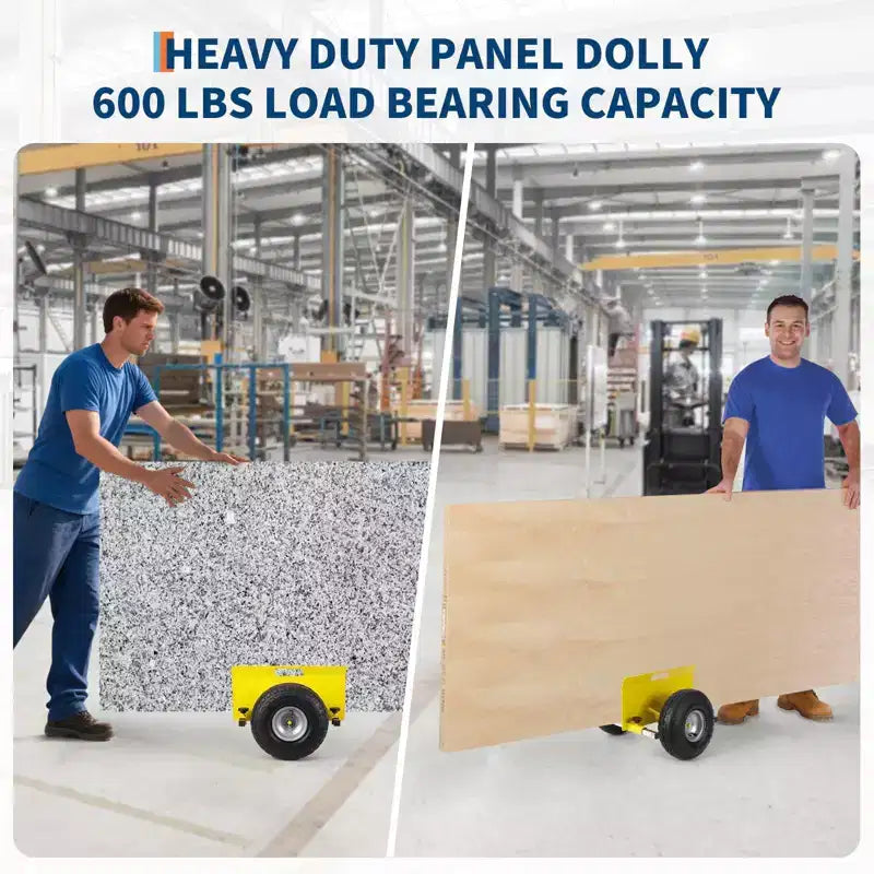 Panel Dolly 600 LBS Capacity with Adjustable Clamp, 10-Inch Inflatable Tires, All-Terrain Mover