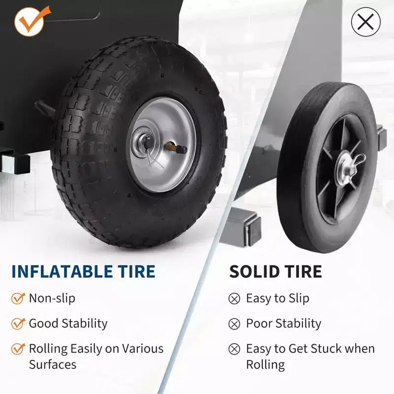 Panel Dolly 600 LBS Capacity with Adjustable Clamp, 10-Inch Inflatable Tires, All-Terrain Mover