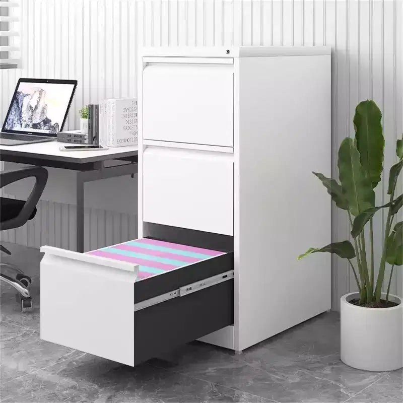Heavy-Duty Lockable Metal Filing Cabinet - 3 Drawers, Secure Vertical Steel File Organizer for Letter, Legal & A4 Files, Space-Saving Home Office Storage
