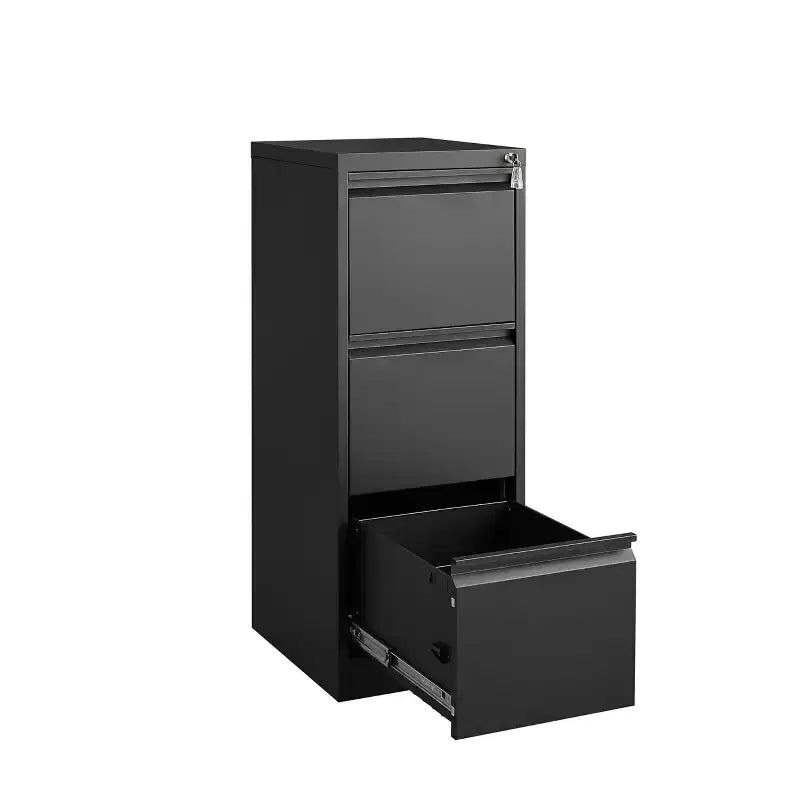 Heavy-Duty Lockable Metal Filing Cabinet C 3 Drawers C Secure Vertical Steel File Organizer for Letter, Legal, C Space-Saving Home Office Storage
