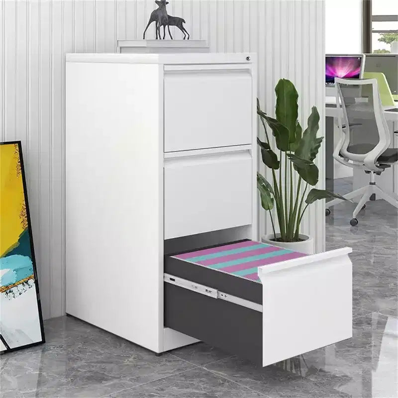 Heavy-Duty Lockable Metal Filing Cabinet - 3 Drawers, Secure Vertical Steel File Organizer for Letter, Legal & A4 Files, Space-Saving Home Office Storage