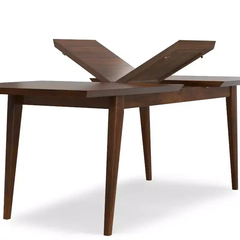 66-84 inch x 40 inch Rectangle Mid-Century Modern Extendable Dining Table