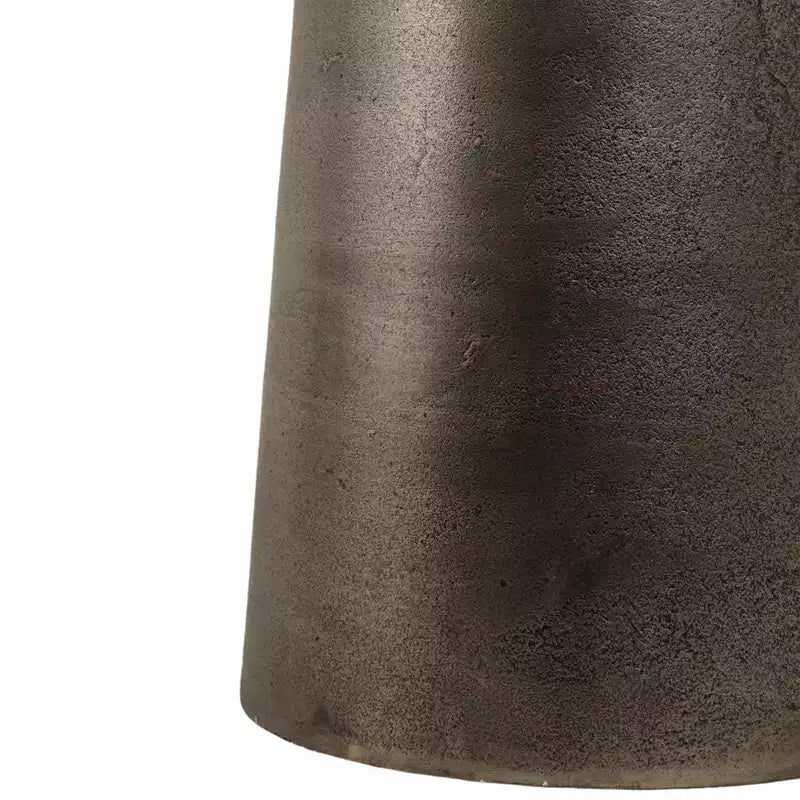 Marble Top Metal Accent Table - Round Side Table for Living Room, Bedroom & Small Spaces