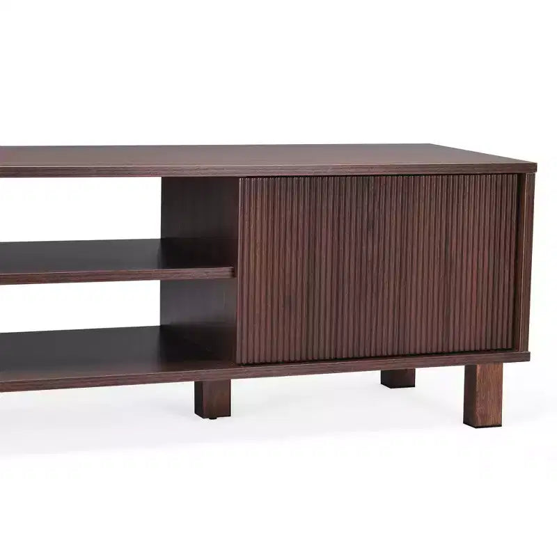 63-inch Modern Entertainment Center TV Stand, Accommodates TVs up to 70 inches, Open Shelving with Storage, Ideal for Living Rooms